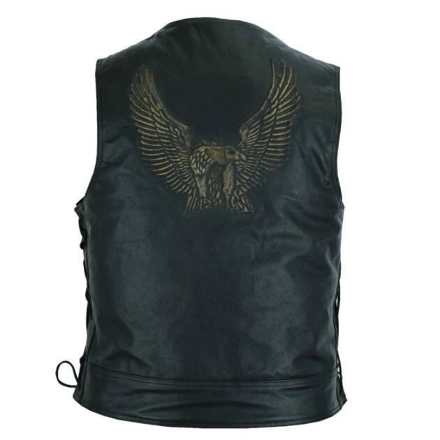 RAXUS EAGLE STYLE MOTO CHALECO PARA HOMBRE