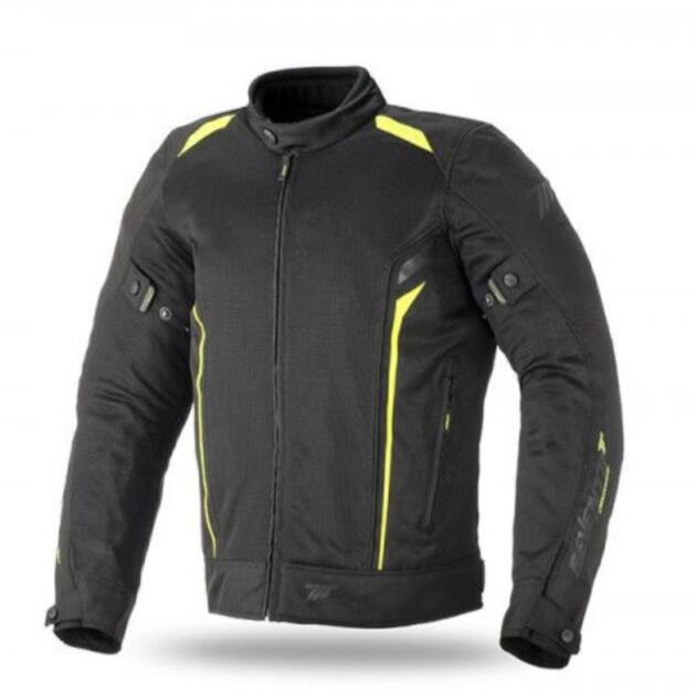 SEVENTY JT32 CHAQUETA DE MOTO VERANO TOURING HOMBRE FLUOR