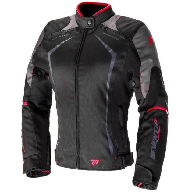 SEVENTY MUJER CORTA RACING ROJO CHAQUETA DE MOTO SD-JR49
