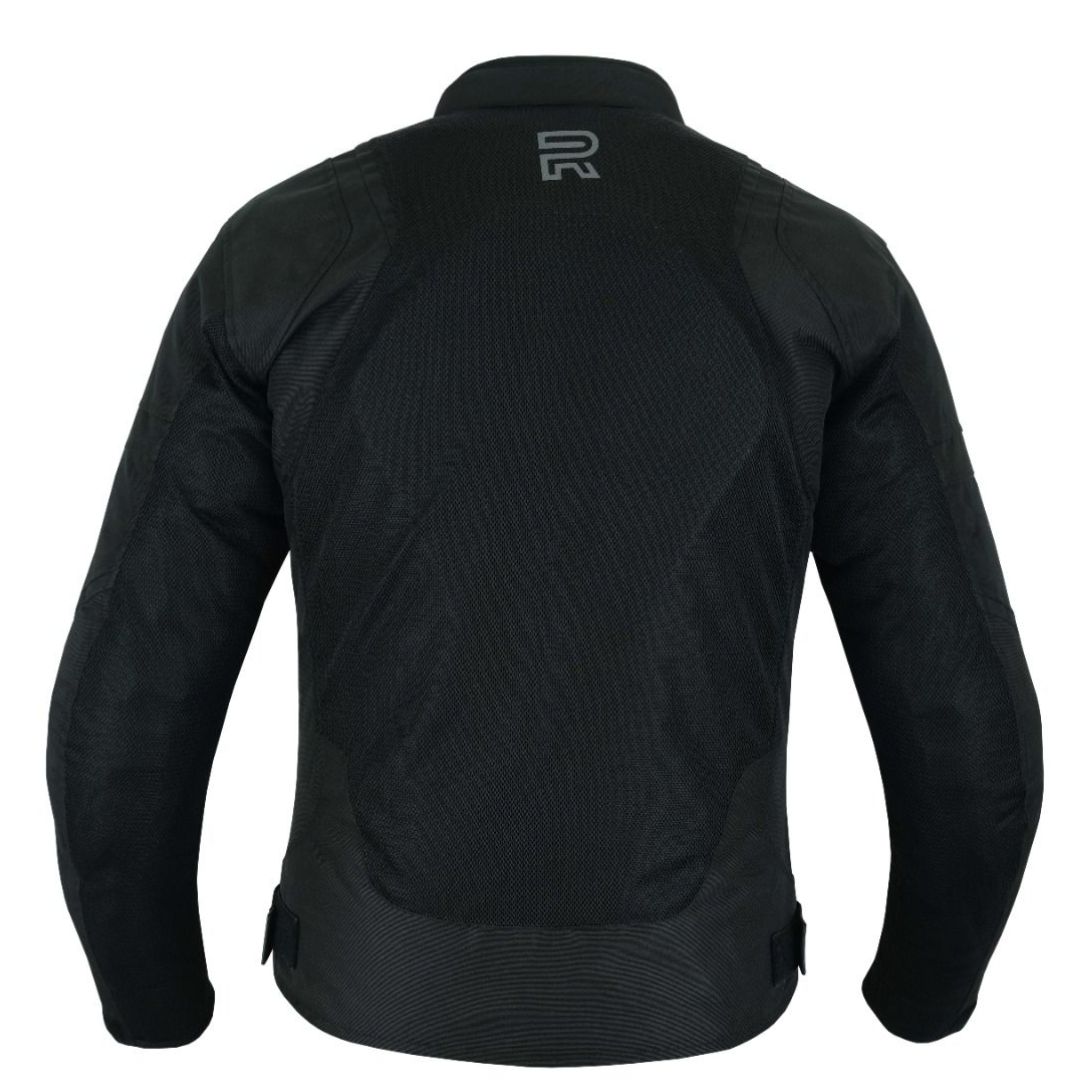 RAXUS MEN'S SUMMER MOTORCYCLE JACKET TRACK COOL PRO- BLACK