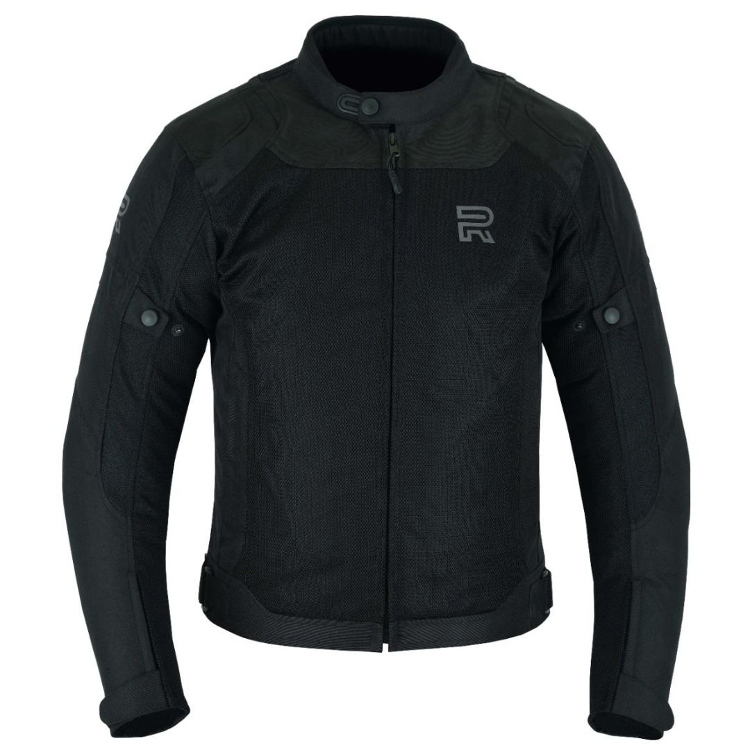 RAXUS MEN'S SUMMER MOTORCYCLE JACKET TRACK COOL PRO- BLACK