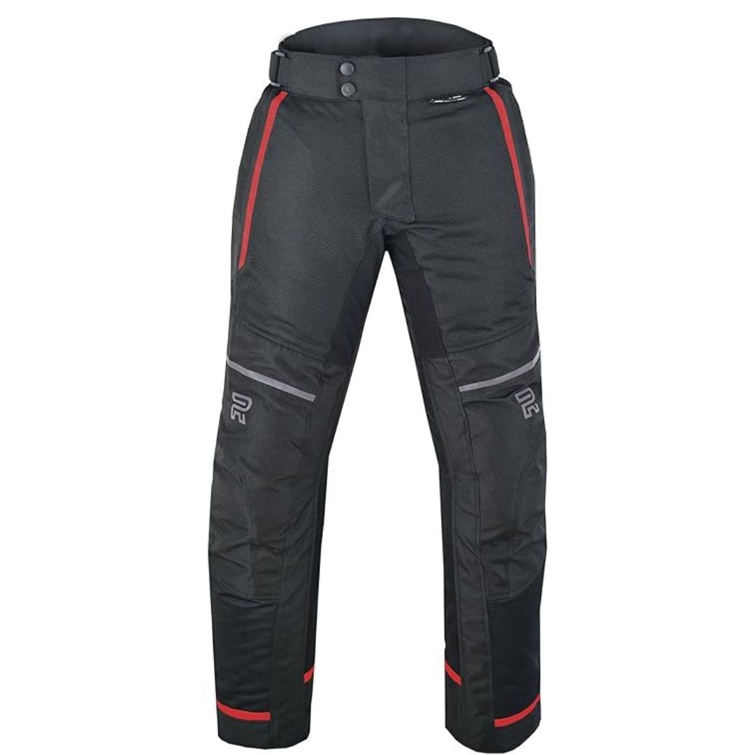 RAXUS PANTALONES DE MOTO HOMBRE VERANO TRACK-COOLPRO ROJO