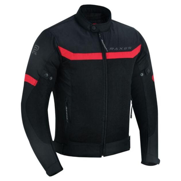 Raxus Storm Cold men's summer motorcycle jacket in red