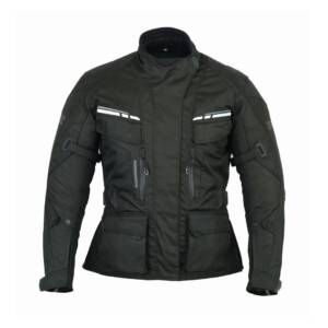 RAXUS WOMEN'S WINTER MOTORCYCLE JACKET ZOE- BLACK-Front