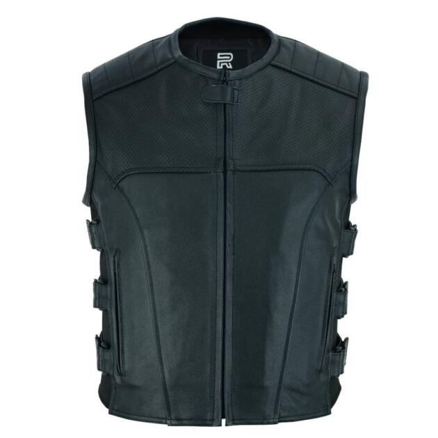 Raxus Cowhide Straps Motorcycle Vest K-20 (2)