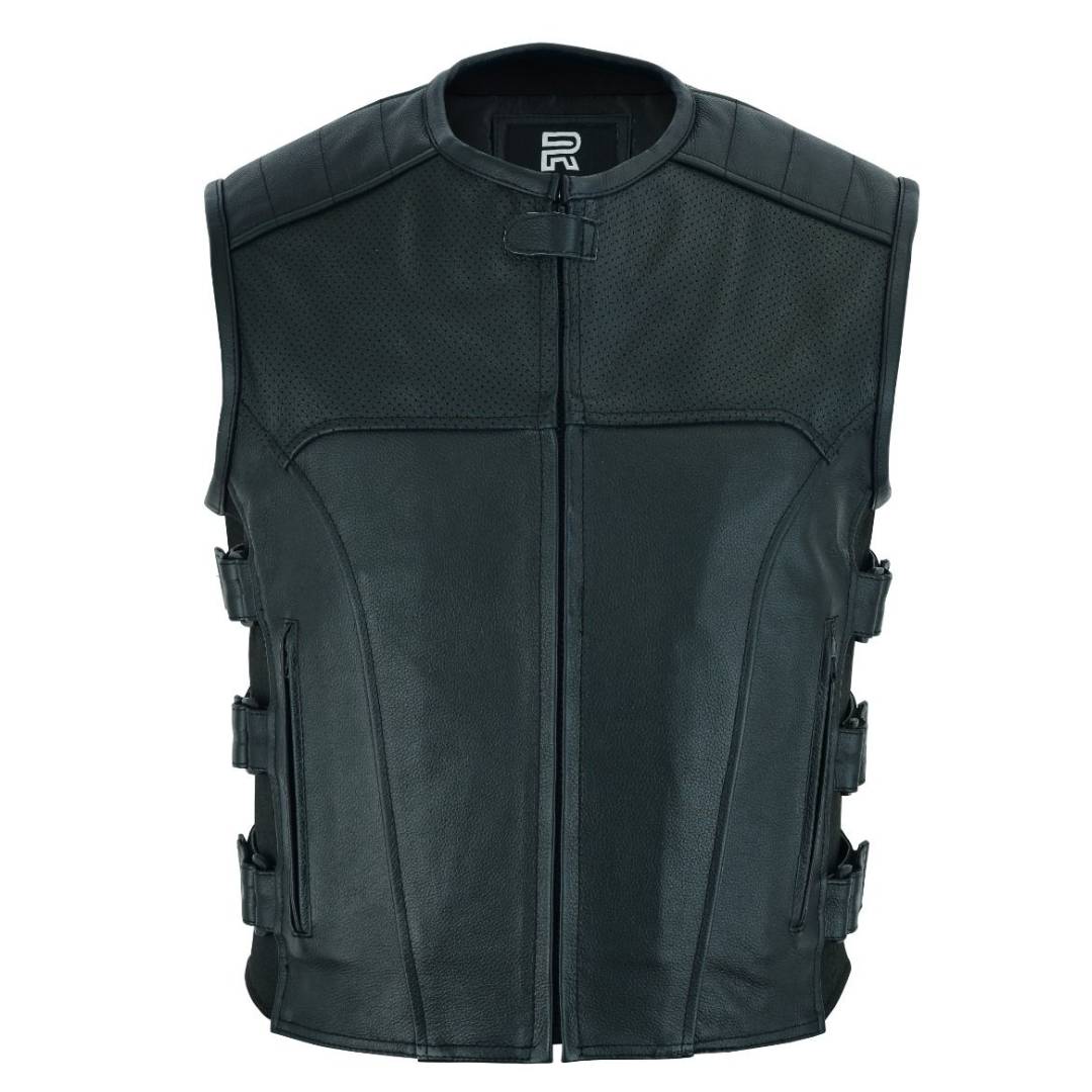 Raxus Cowhide Straps Motorcycle Vest K-20