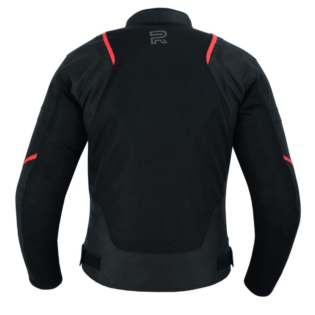 Raxus Men Summer Motorcycle Track Jacket- Red - Image 3