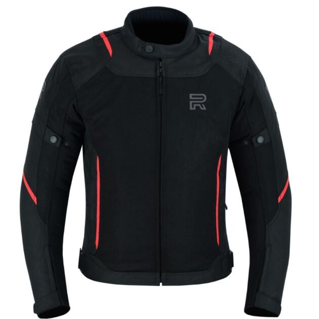 Raxus Men Summer Motorcycle Track Jacket- Red