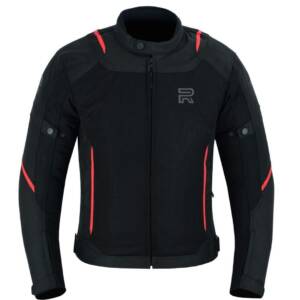 Raxus Men Summer Motorcycle Track Jacket- Red