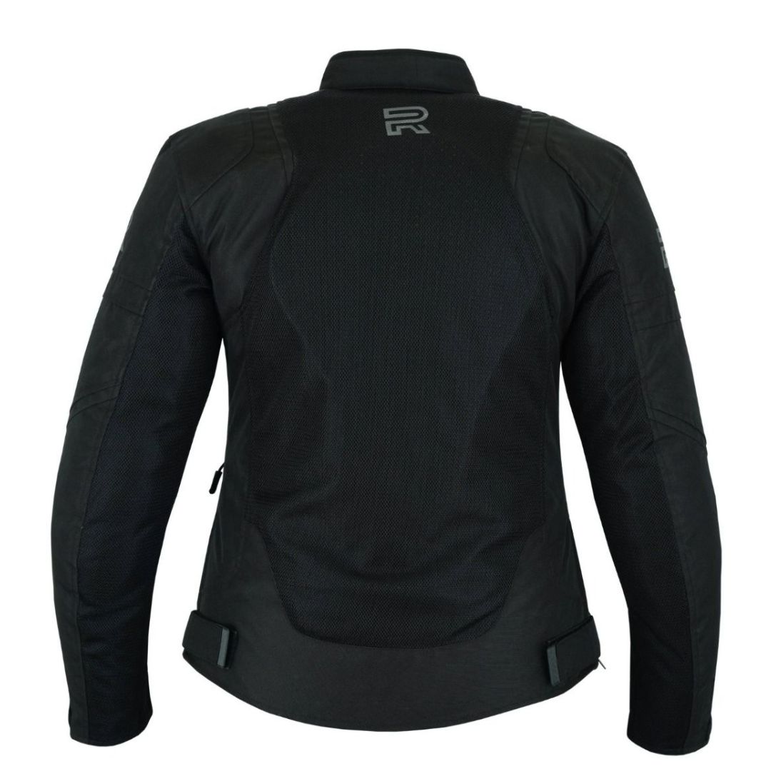Raxus Summer Motorcycle Jacket Women Track- Black - Image 3