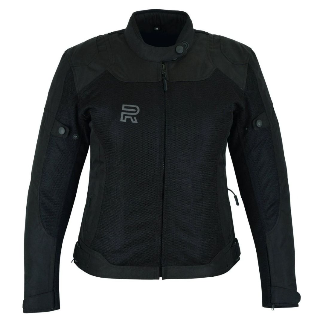 Raxus Summer Motorcycle Jacket Women Track- Black