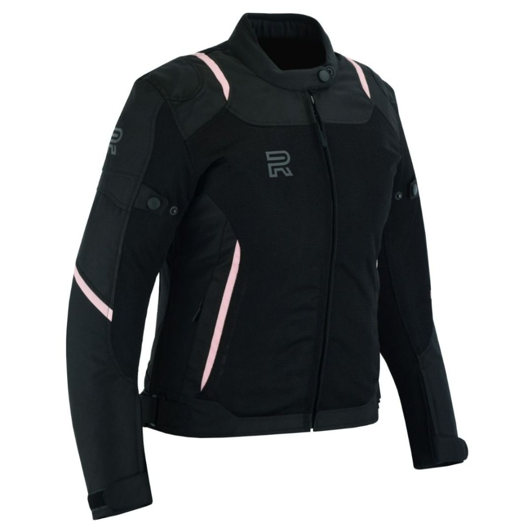 Raxus Summer Motorcycle Jacket Women Track- Pink - Image 2