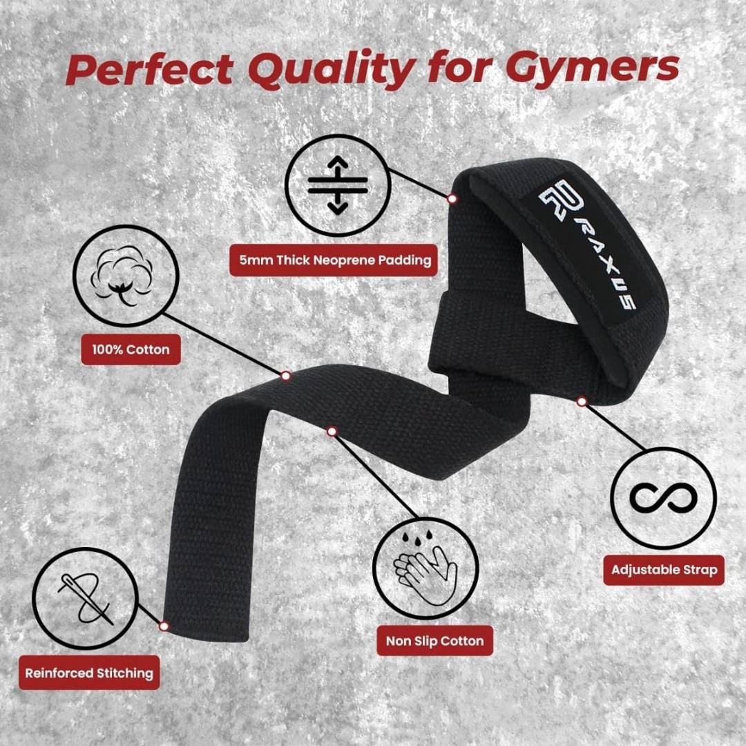 Raxus Weight Lifting Straps with Padded Support