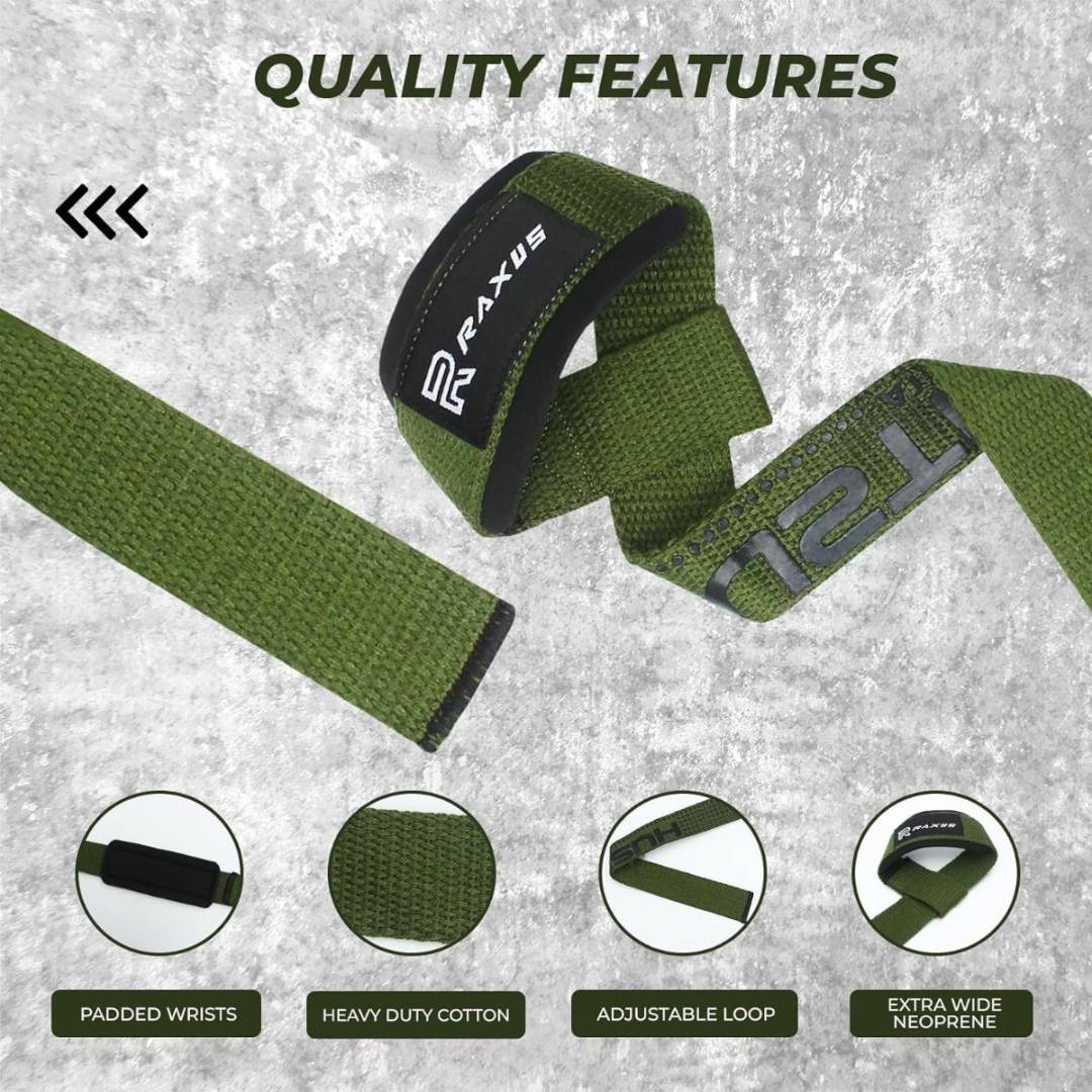 Raxus Weight Lifting Straps with Padded Support
