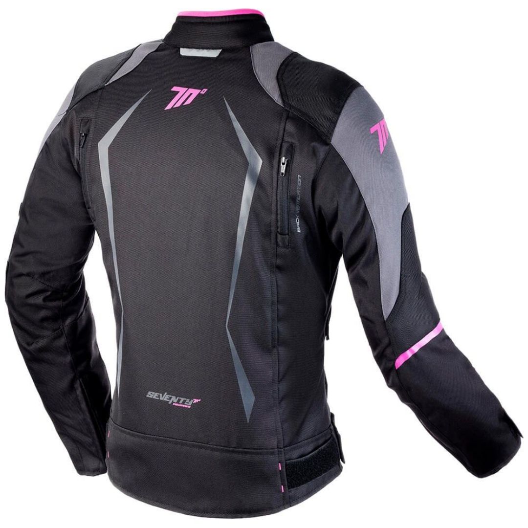 SEVENTY WOMEN'S SHORT RACING SD-JR49 MOTORCYCLE JACKET PINK - Image 2