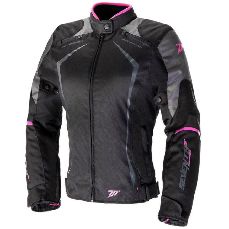 Seventy women's short racing SD-JR49 motorcycle jacket in pink