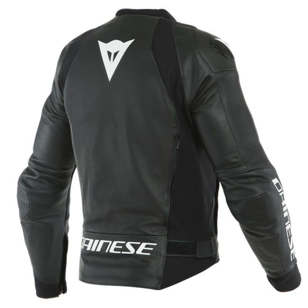 DAINESE PERF SPORT PRO VERANO MOTO CHAQUETA DE CUERO NEGRO/BLANCO - Image 2