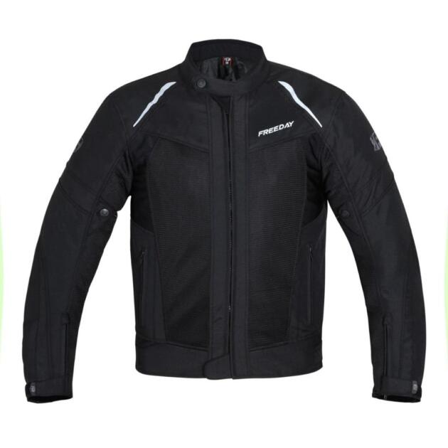 FREEDAY HOMBRE VERANO CHAQUETA DE MOTO V-150 NEGRO