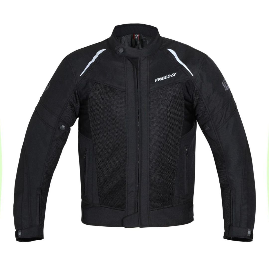 FREEDAY HOMBRE VERANO CHAQUETA DE MOTO V-150 NEGRO