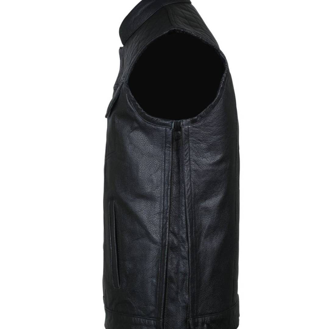 RAXUS CHALECO DE MOTO CUERO VACUNO DIAMANTE K-15 - Image 3