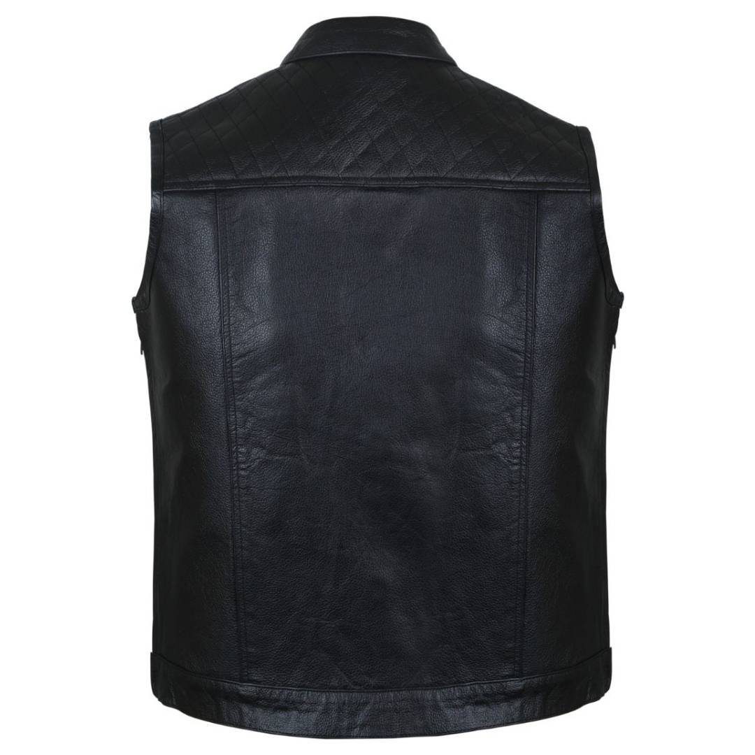 RAXUS CHALECO DE MOTO CUERO VACUNO DIAMANTE K-15 - Image 2