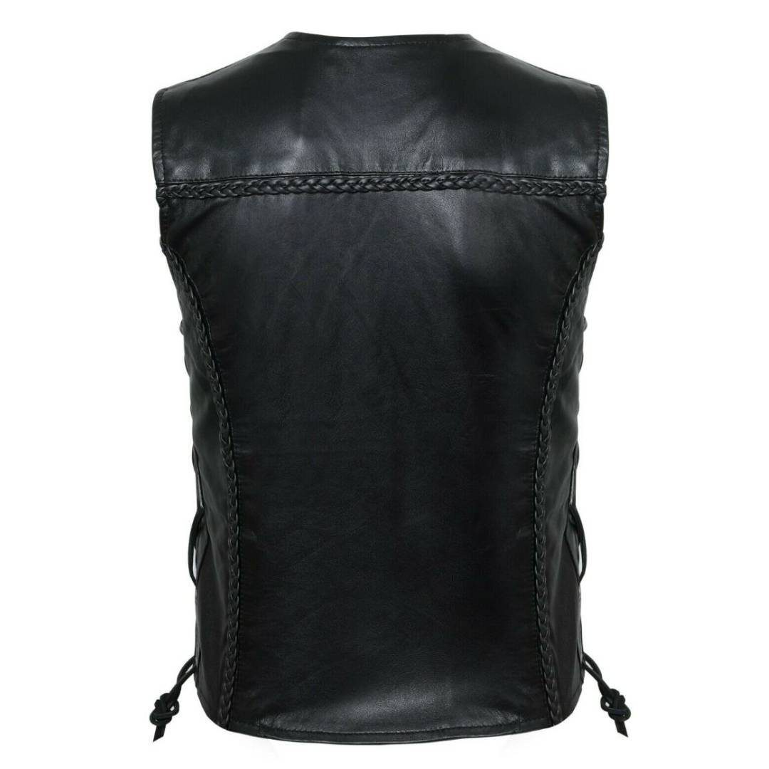 RAXUS PIEL DE CORDERO CHALECO DE MOTO PARA MUJER SM-10 - Image 2