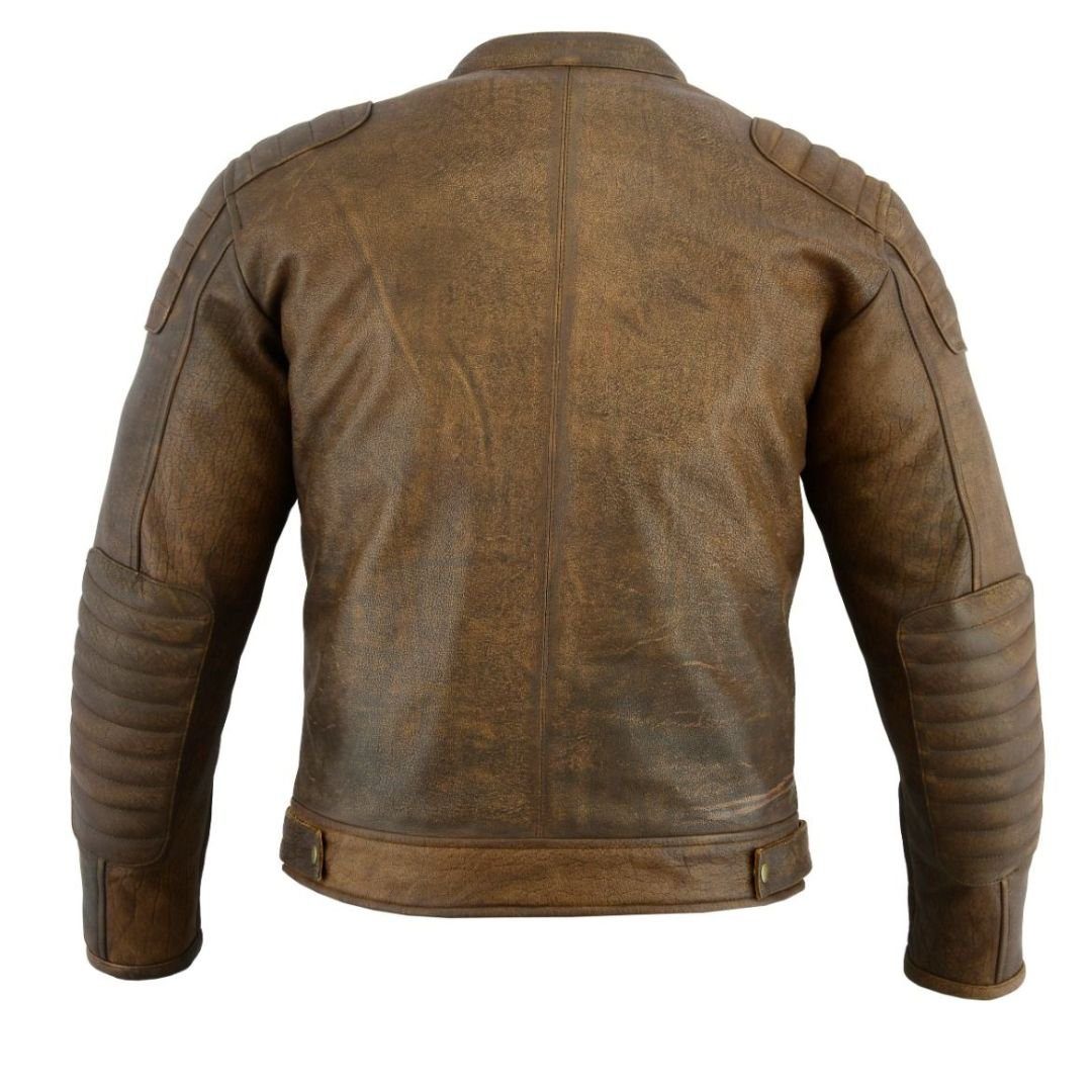 RAXUS VINTAGE CHAQUETA DE MOTO HOMBRE CUERO R-50 MARRÓN - Image 3