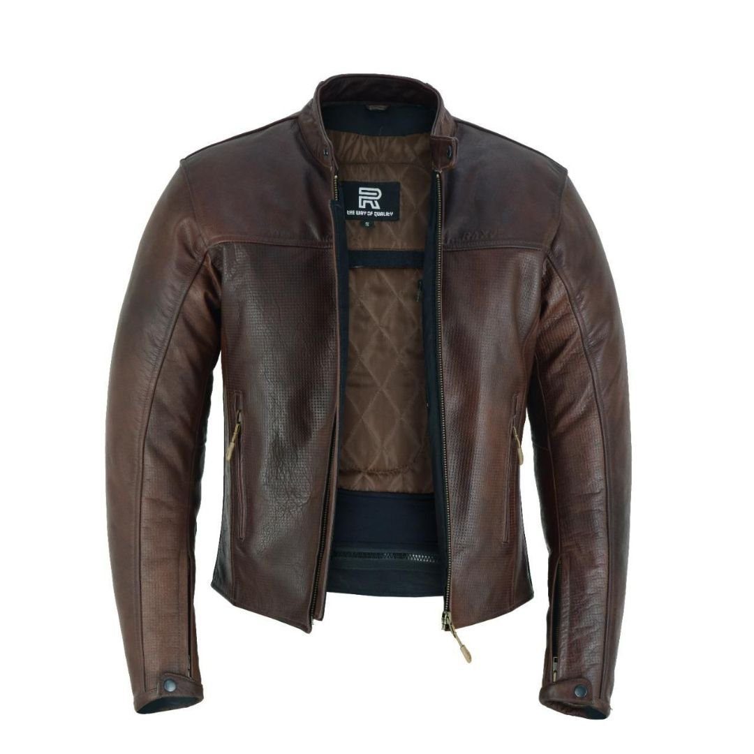 RAXUS MOTO CHAQUETA DE CUERO PARA HOMBRE - Image 4