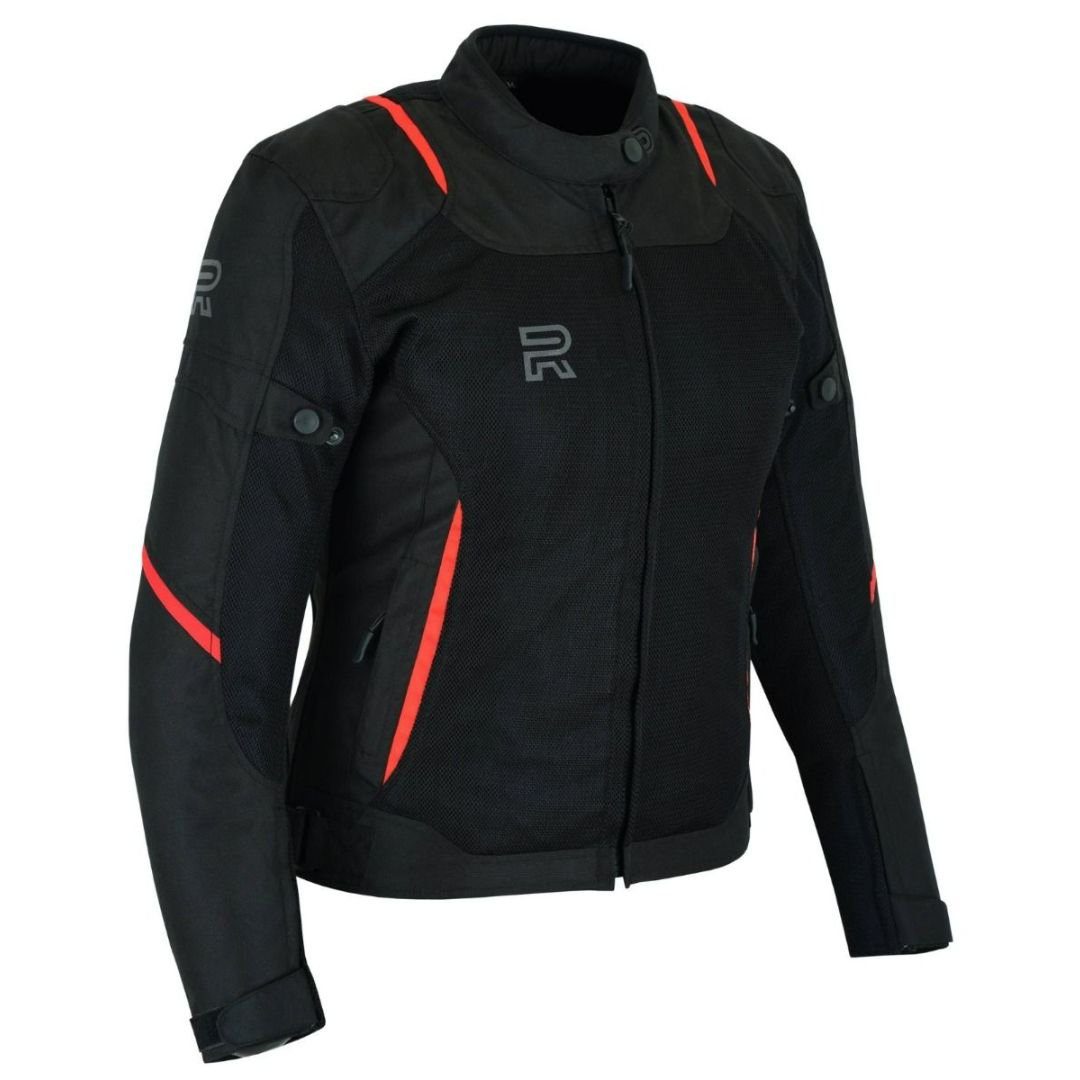 RAXUS VERANO CHAQUETA DE MOTO MUJER TRACK- ROJO - Image 2