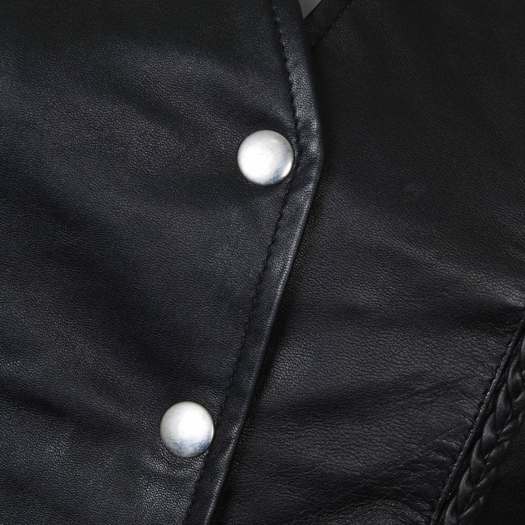 PIEL DE CORDERO CHALECO DE MOTO PARA HOMBRE S-10 - Image 4